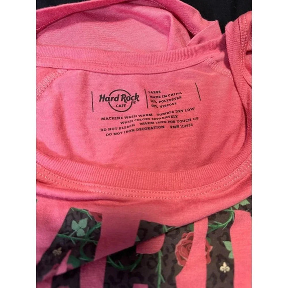 Hard Rock Cafe orlando Pink cheetah Shirt Size Large #0414 - Picture 5 of 7